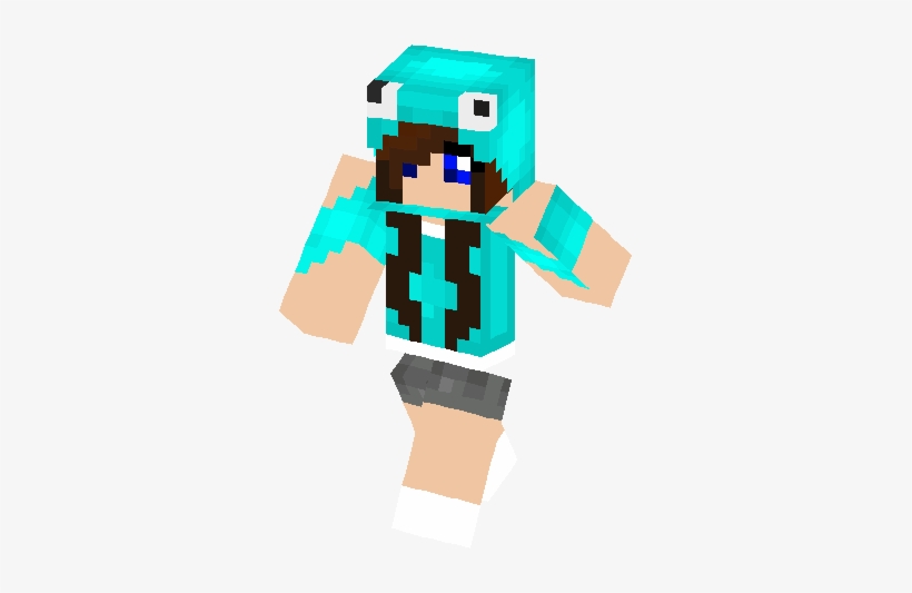 Girl Cookie Monster Skin - Minecraft, transparent png download