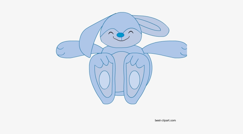 Happy Easter Bunny Free Clip Art Image - Clip Art, transparent png download