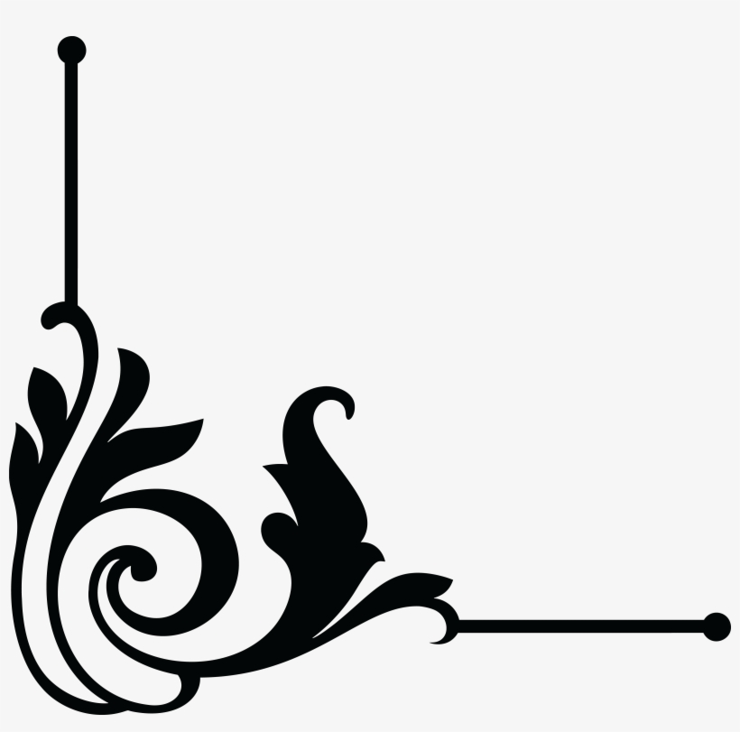 Free Clipart Of A Decorative Border - Ornamento Esquina, transparent png download