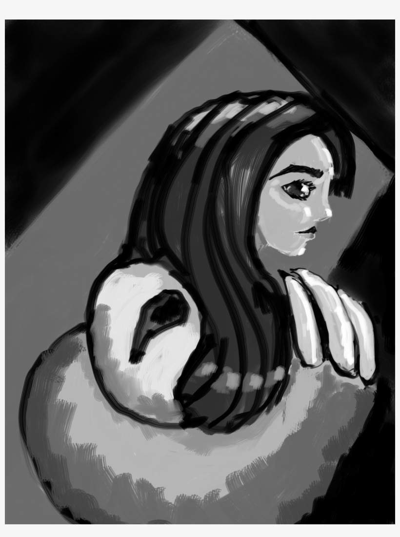 Lady With Sloth - Illustration, transparent png download