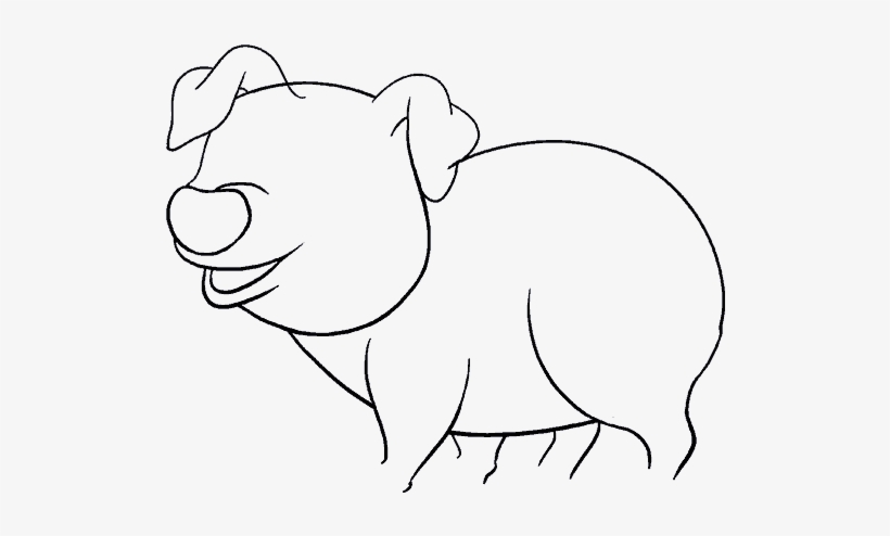 How To Draw A Cartoon Pig In A Few Easy Steps - Drawing, transparent png download