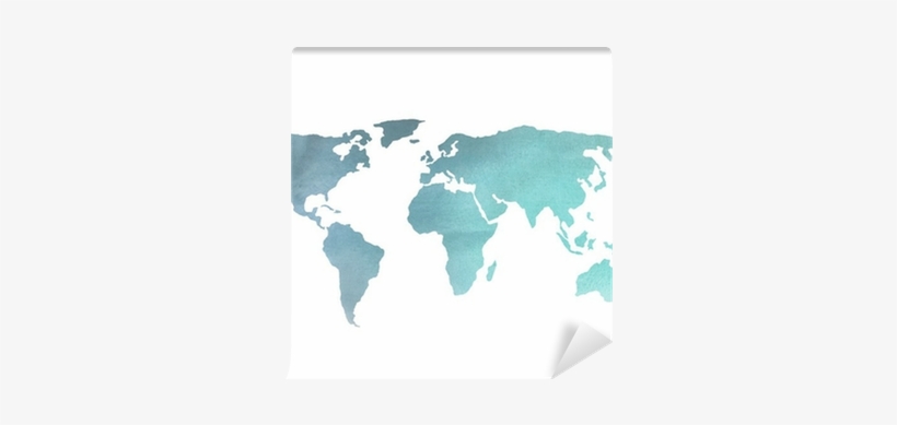 Black World Map Silhouette, transparent png download