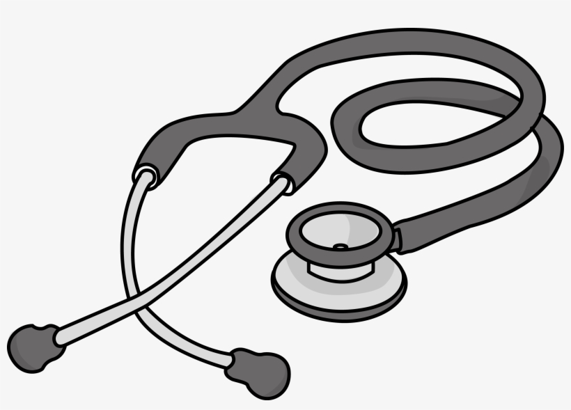 Image For Free Cardiology Stethoscope Health High Resolution - Stethoscope Black & White, transparent png download