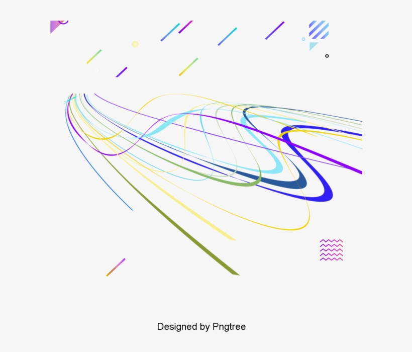 Fantasy Cool Tech Curve, Fantasy, Cool, Technology - Line PNG Image ...