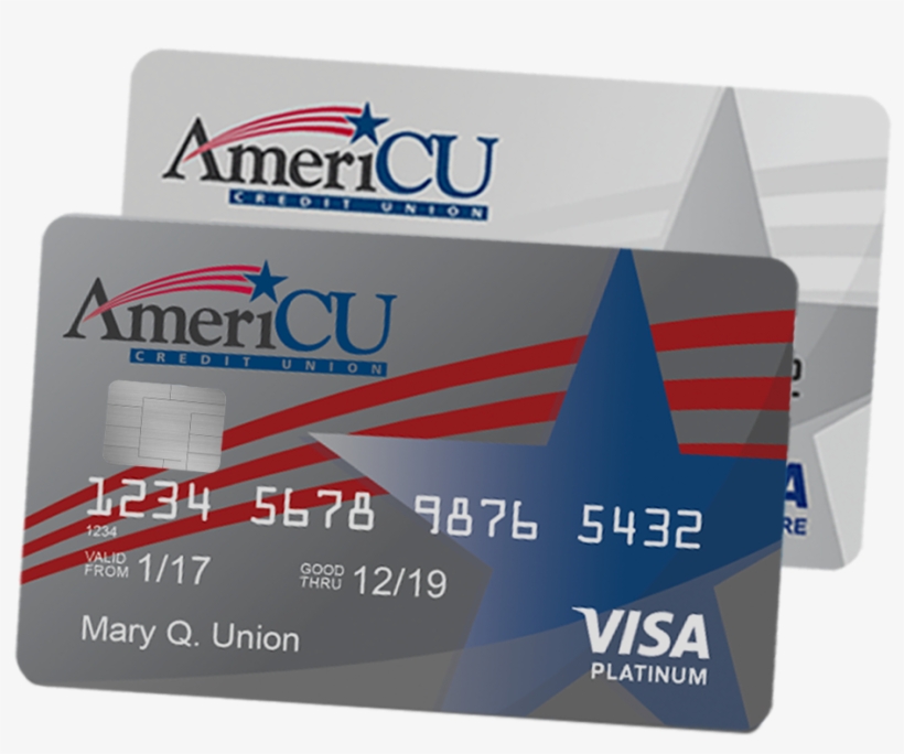An Image Of Two Americu Credit Cards - Visa Electron, transparent png download