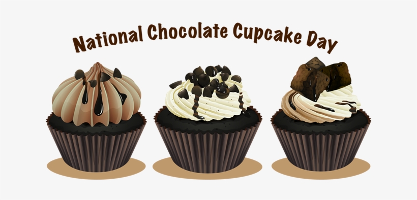 Chocolate Cake Clipart Gourmet Cupcake - Chocolate Cupcake Day October 18, transparent png download