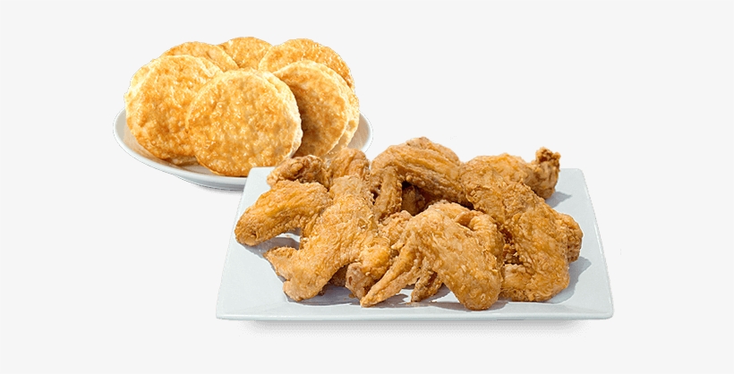 12 Wings & 6 Biscuits Box - Chicken Wings And Biscuits, transparent png download