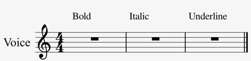 Bold, Italic And Underline Text In - Solfege To Notes, transparent png download