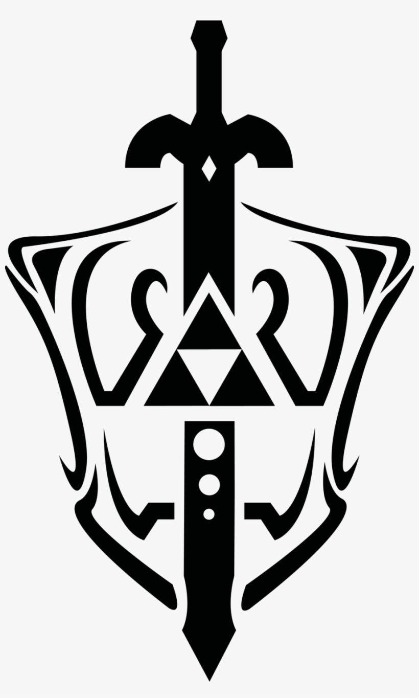 Zelda - Triforce And Master Sword, transparent png download