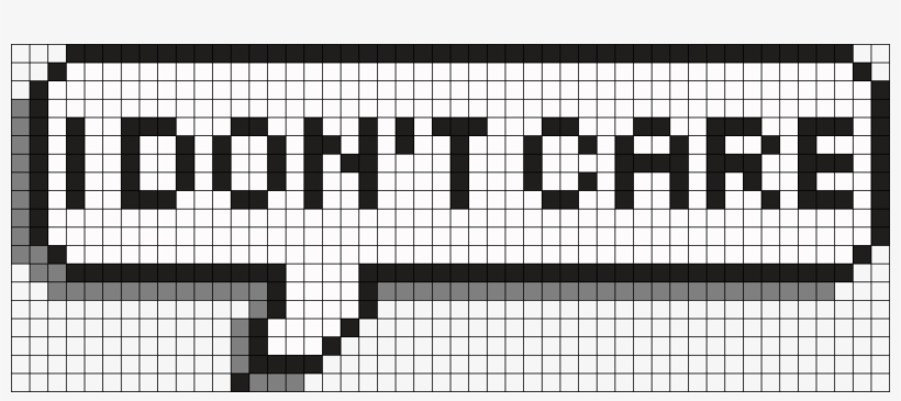 Speech Bubble I Dont Care Perler Bead Pattern / Bead - Png I Dont Care, transparent png download