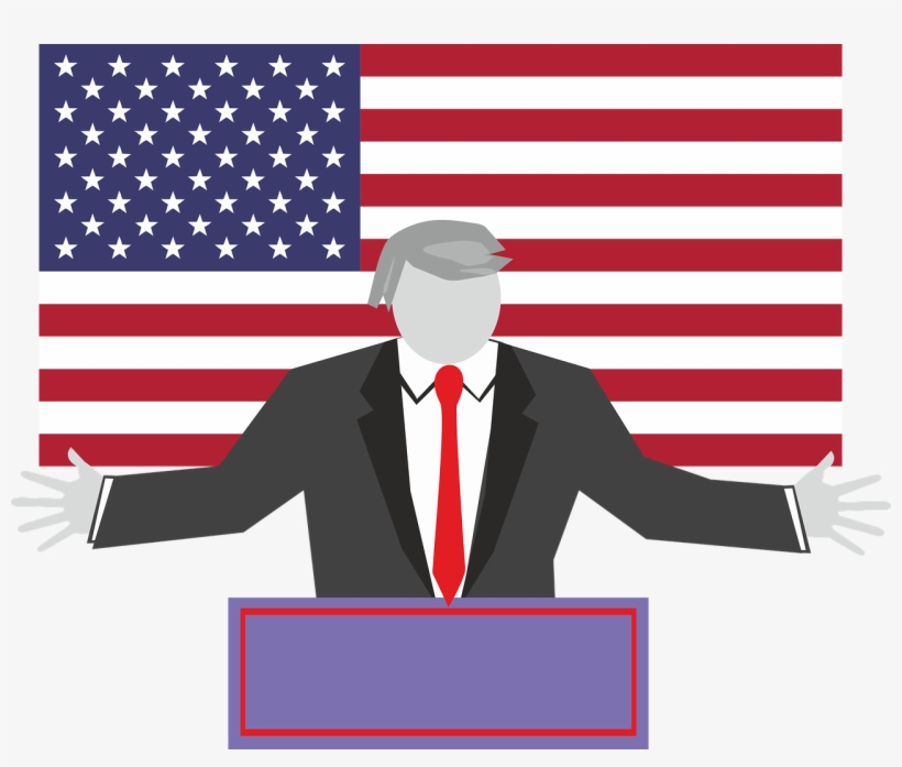 Trump Needs Significant Improvement In Engaging Muslims - American Flag, transparent png download