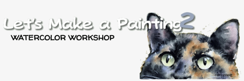 Let's Make A Painting - Tortie Cat Art Print Signed By Artist Dj Rogers, transparent png download