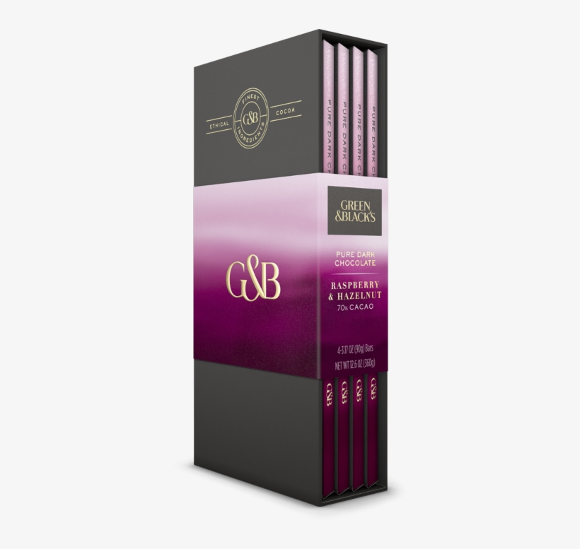 Library Of Pure Dark Chocolate Raspberry And Hazelnut - Green & Black's Sea Salt 70% Cacao Pure Dark Chocolate, transparent png download