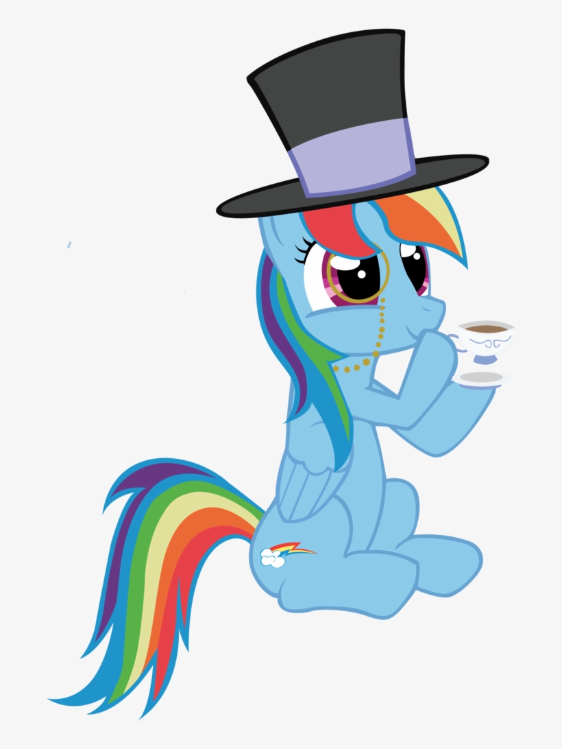 Free Png Monocle Top Hat Image Png Images Transparent - Fancy Rainbow Dash, transparent png download
