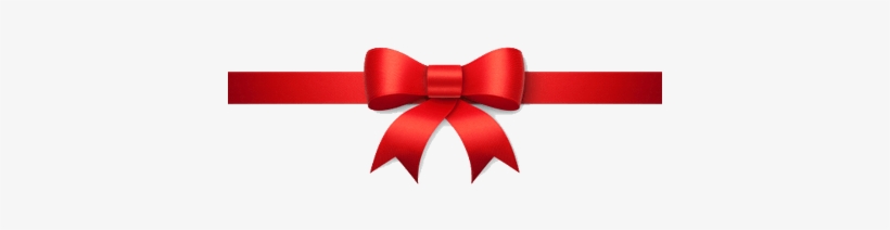 Bow Red Line - Christmas Ribbon Png, transparent png download