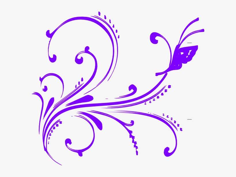 Purple Butterfly Art Clip, transparent png download