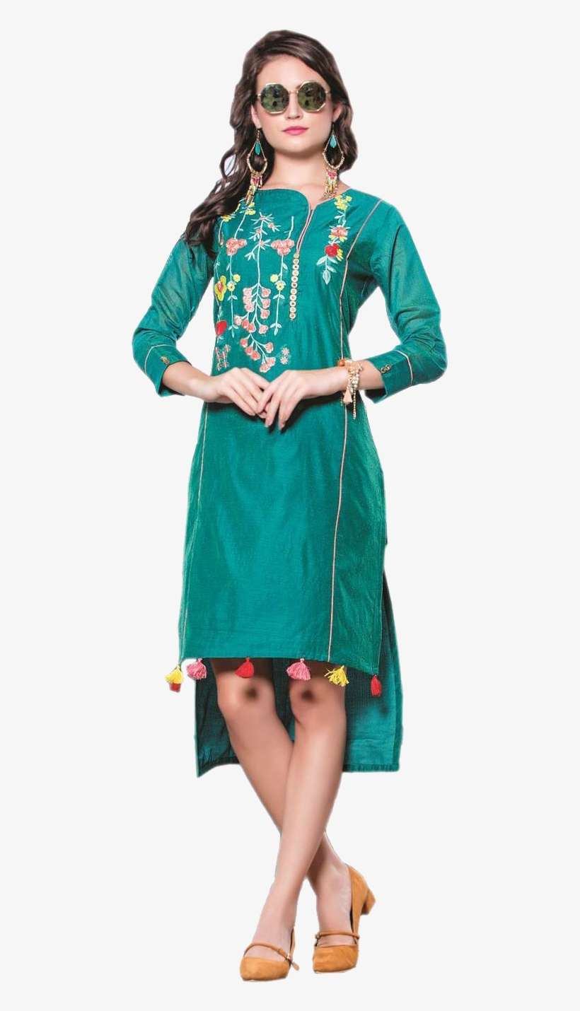 Chanderi Kurti Png Free Download - Designer Tunics, transparent png download
