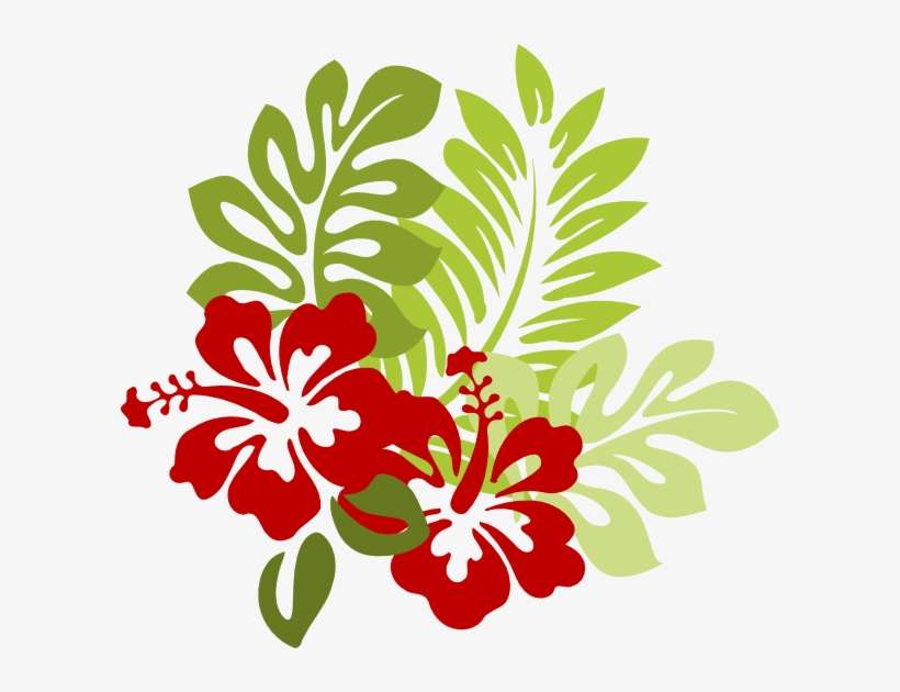 Red With Green Leaves Side Clip Art - Side Flower Design Png, transparent png download