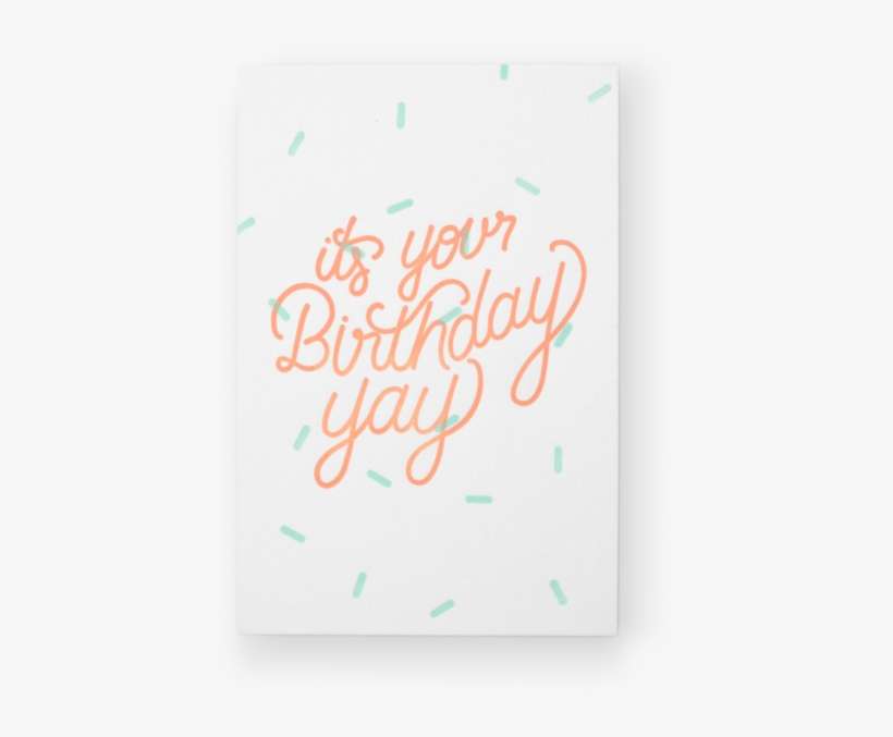 Birthday Card Two Color Letterpressed Card On Thick - Birthday, transparent png download
