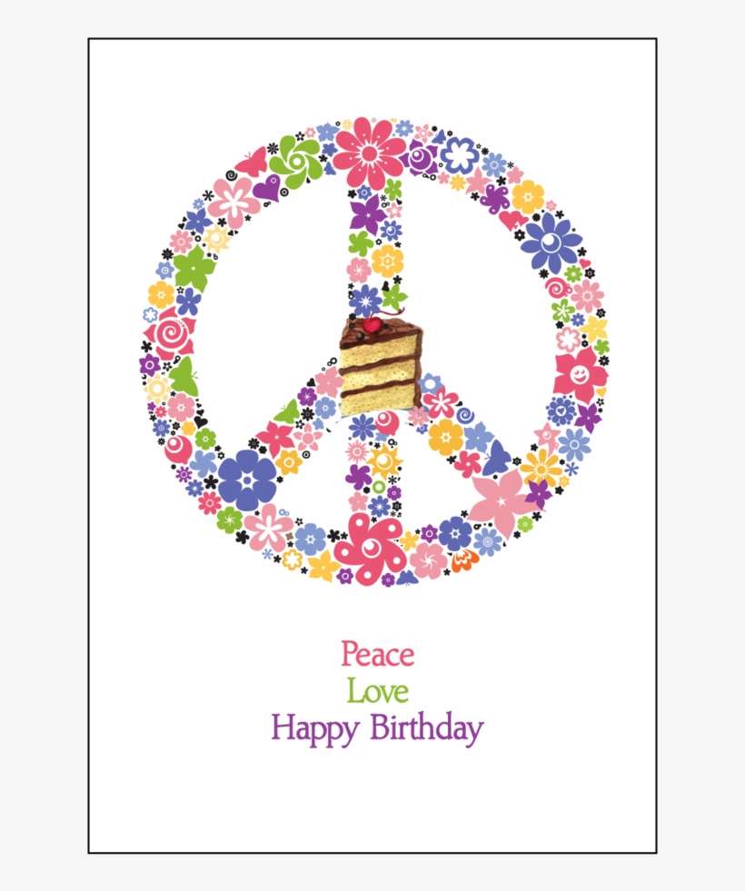 Download Peace, Love & Happy Birthday Card Set | Transparent PNG