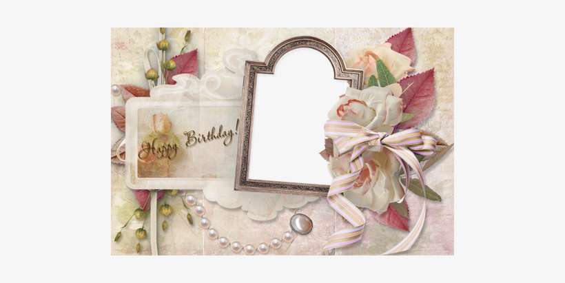 Retro Happy Birthday Card - Happy Birthday Frame Png, transparent png download