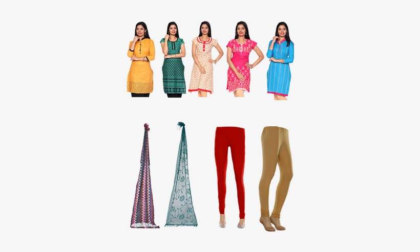Lollipop 5 Readymade Cotton Kurtis With Assorted 2 - Shopping Zone Kurtis Combo, transparent png download