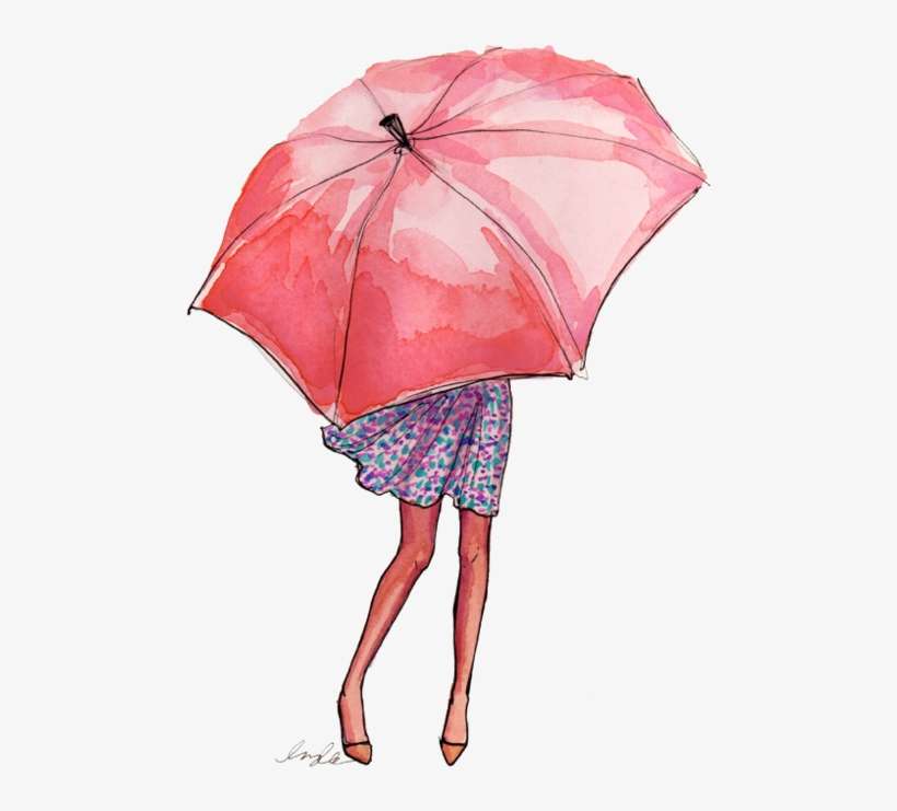 Love This Watercolor Umbrella Picture - Kreslení Tužkou Pro Začátečníky, transparent png download