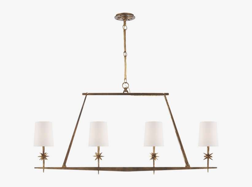 Pyramid Nest Light Chandelier Png Png Transparent Download - Etoile Linear Pendant - Gilded Iron - Visual Comfort, transparent png download