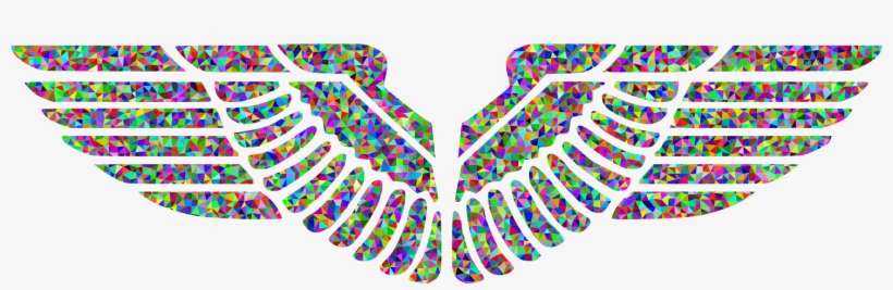 Colorful Silhouette Of An Eagle Wings - Eagle On Iron Cross, transparent png download