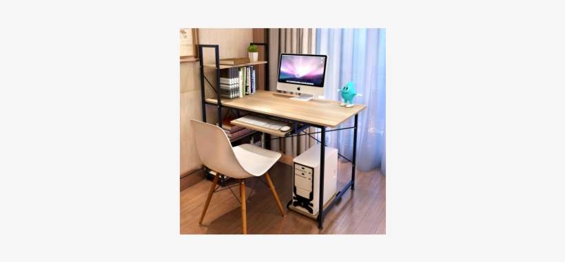 120cm Computer Study Desk With Bookshelf - 多 功能 書桌, transparent png download
