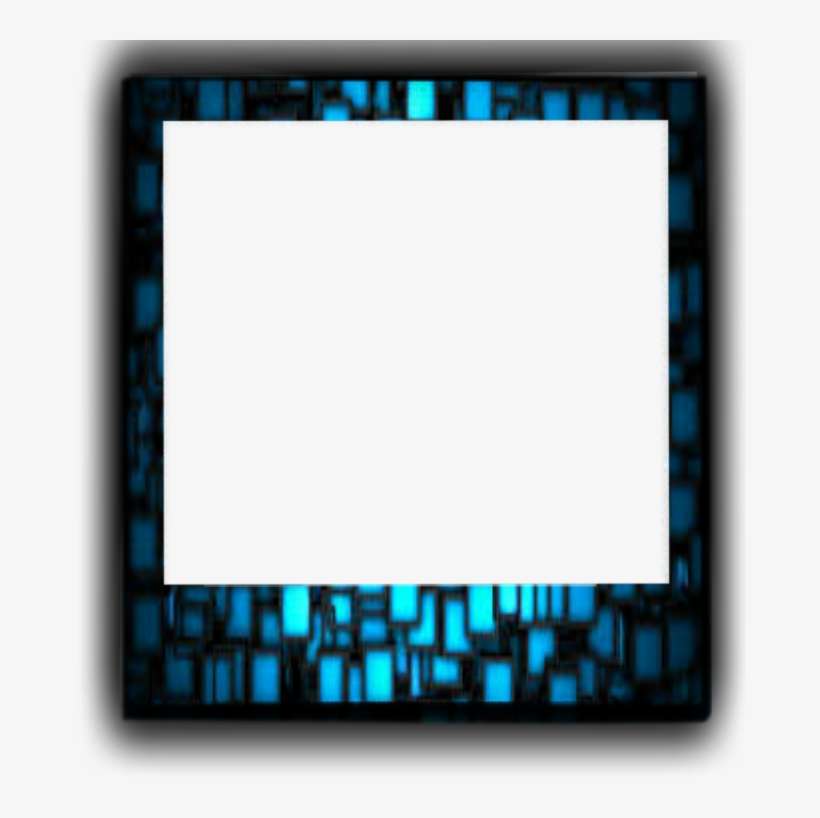 Neon Polaroid 3d Frame Blue Polaroidstickers - Instant Camera, transparent png download