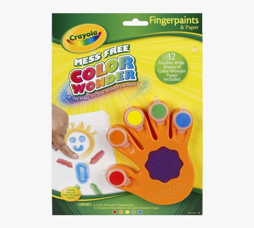 Crayola Color Wonder Fingerpains And Paper - Crayola Mess Free Color Wonder Fingerpaint And Paper, transparent png download