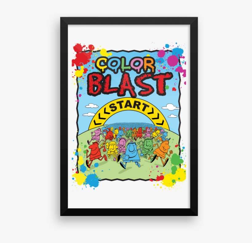Color Blast Framed Poster - Poster, transparent png download