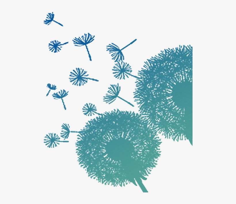 Colored Dandelion Transparent Png - Dente De Leão Azul Png, transparent png download