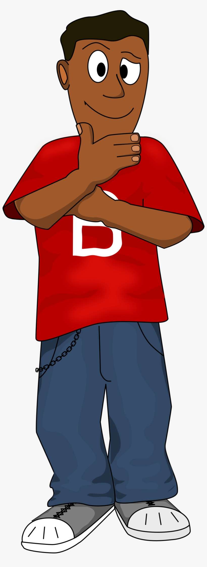 Clipart Png Thinking - Dark Skinned Boy Clip Art, transparent png download