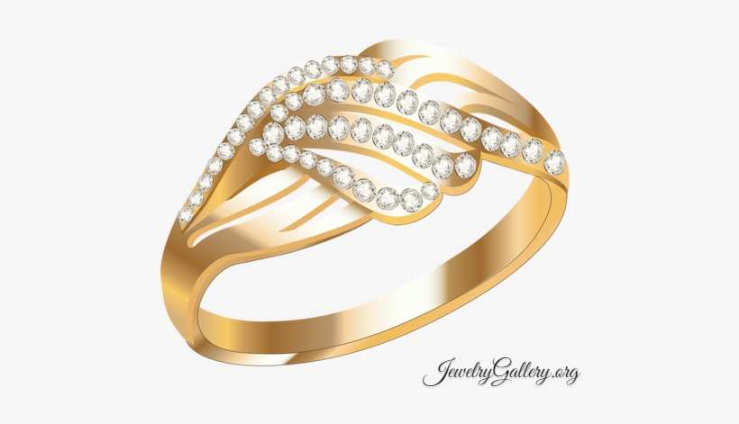 Yellow Gold Jewelry Ring With Diamonds - Png Gold Rings, transparent png download