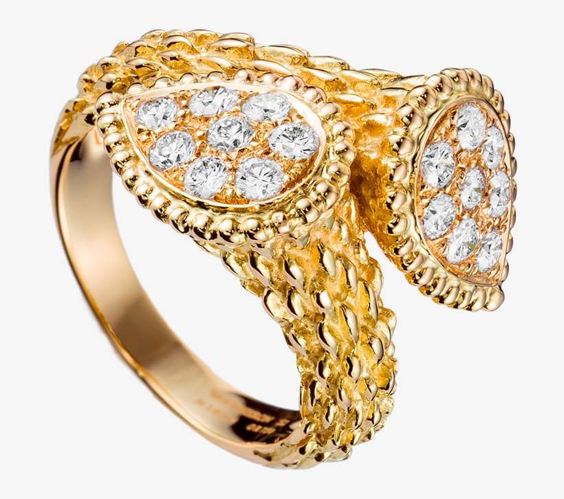 Serpent Bohème Toi Et Moi Ring S Motif - Boucheron Serpent Bohème Toi Et Moi 18ct Yellow-gold, transparent png download