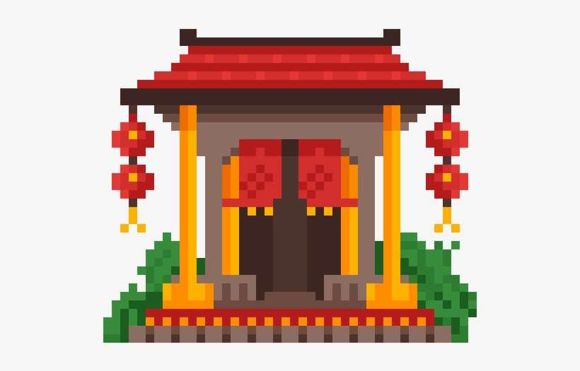 Japanese Temple - Pixel, transparent png download