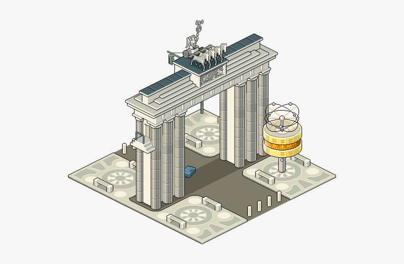 Pt Berlin Brandenburgertor 04t - Habbo Brandenburger Tor, transparent png download