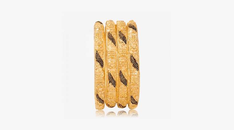 Nilanjan Arts 22k Gold Plated Handmade Fancy Bangles - Illustration, transparent png download
