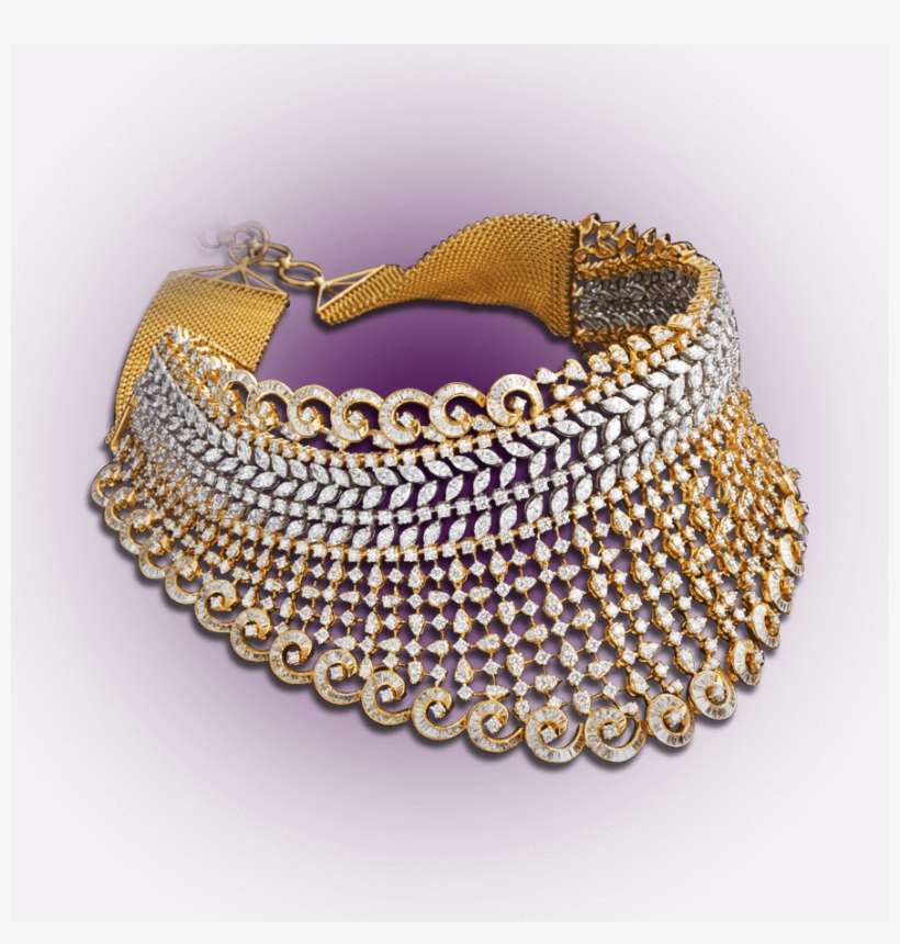 Bridal Diamond Choker - Bracelet, transparent png download