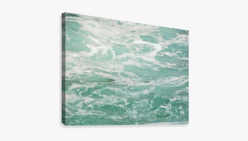 Teal Wave Background Canvas Print - Wave, transparent png download