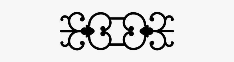 Floral Design Border With Curls Vector - Floral Design, transparent png download