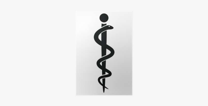 Medical Symbol Caduceus Snake With Stick Poster • Pixers® - Logo Medicina 1 Serpiente, transparent png download