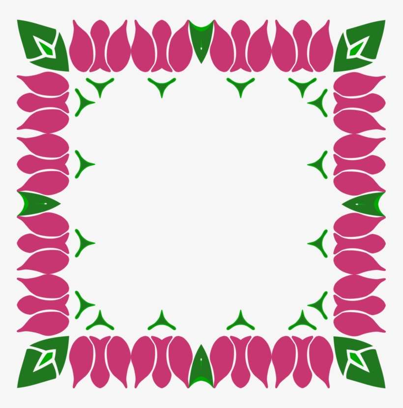 Rose Pink Flower Floral Design Picture Frames - Rose, transparent png download