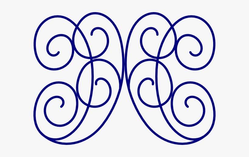 Dark Blue Clipart Royal Wedding - Blue And Gold Swirl, transparent png download