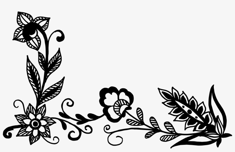 16 Flower Corner Vector Vol - Portable Network Graphics, transparent png download