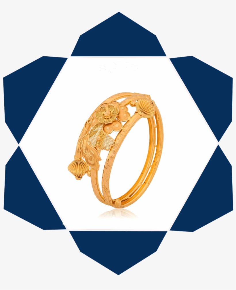 Gold Jewellery Bangle Gbl O19 - Gold, transparent png download