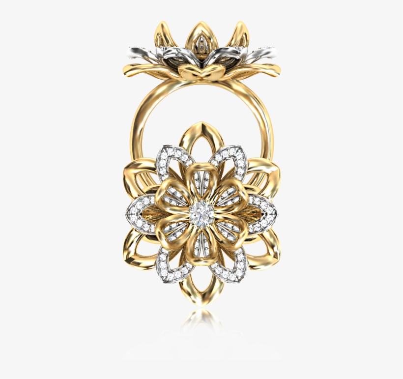 Pearl & Diamond Protea Earrings Set In 18ct White Gold - Brooch, transparent png download
