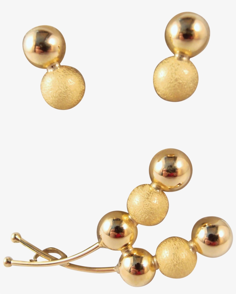 Golden Berries Aplenty Italian Jewelry Set, Stamped - Pearl, transparent png download